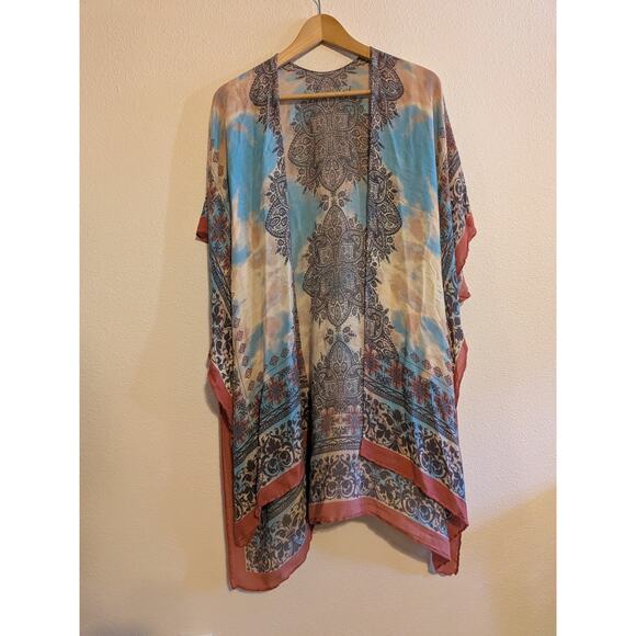 Macchia Di Ruggine viscose kimono cardigan one size rug printed - Picture 3 of 6